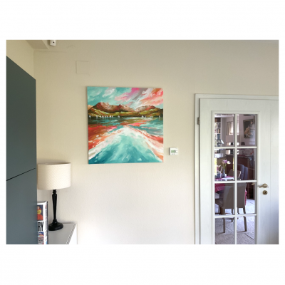 Paysage orange, Nature Bleue
